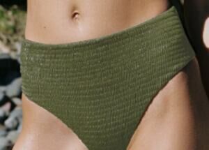 Aila Blue Bambi Swim Bottom in Sea Kelp Green sz L NEW